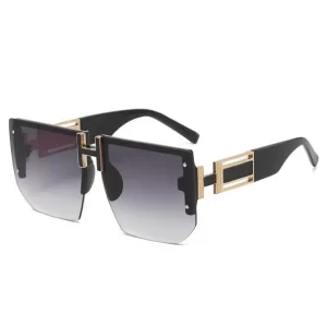 Oversized Rimless Female Sunglasses – Black