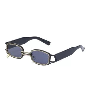 Retro Iced Luxury Sunglasses – Black