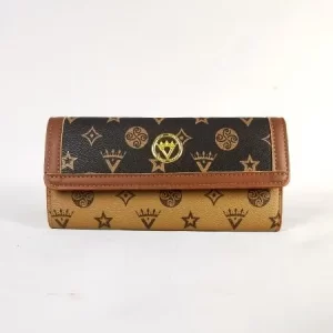 Two tonne crown emblem leather wallet - Brown