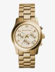 MICHAEL KORS UNISEX MK5055 RUNWAY GOLD TONE CHRONOGRAPH WATCH