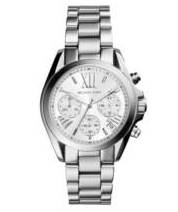 MICHAEL KORS MK6174 LADIES BRADSHAW SILVER CHRONO WATCH