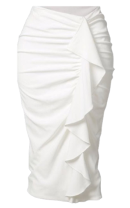 White cooperate and casual pencil skirt