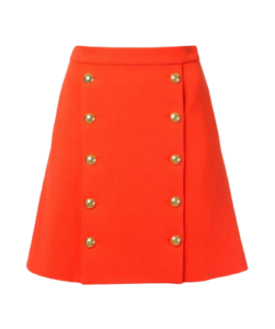 Buttons high waist mini skirt