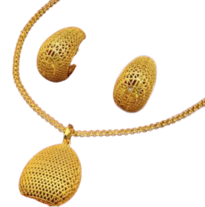 African Exaggerated Necklace Earring Set