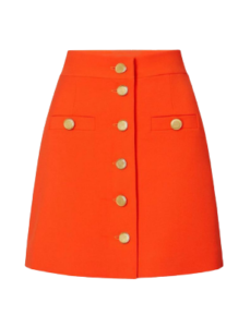 Buttons high waist mini skirt