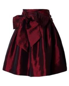 Short mini flare belted skirt