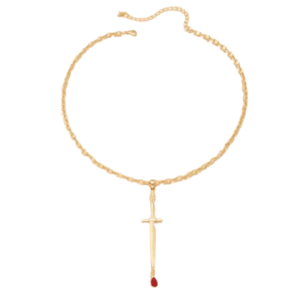 Mini Sword Pendant Womens necklace – Gold