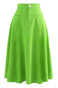 Front pocket Midi flare skirt