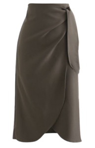 Fully covered Wrap midi skirts
