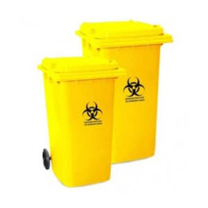 120 Litre Clinical Wheelie Yellow Medical Waste Bin