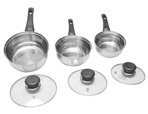 Sabichi 3-Piece Stainless Steel Day To Day Saucepan Set
