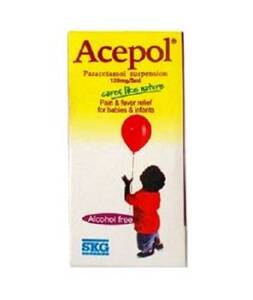 ACEPOL PARACETAMOL SUSPENSION 100ML (PACK OF 10) - (PARACETAMOL)
