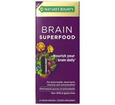 NATURE'S BOUNTY BRAIN SUPERFOOD BY 24VEG CAPSULES - (ANTIOXIDANTS, MINERALS)